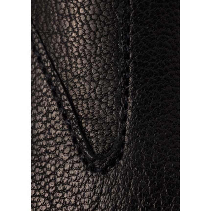 Bottine PRADA Chelsea cuir noir logo doré