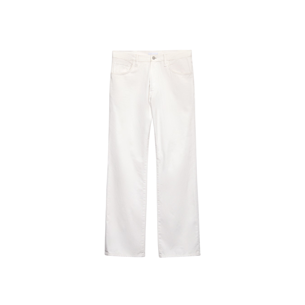 Pantalon jean PRADA cinq poches piqué coton écru côtelé