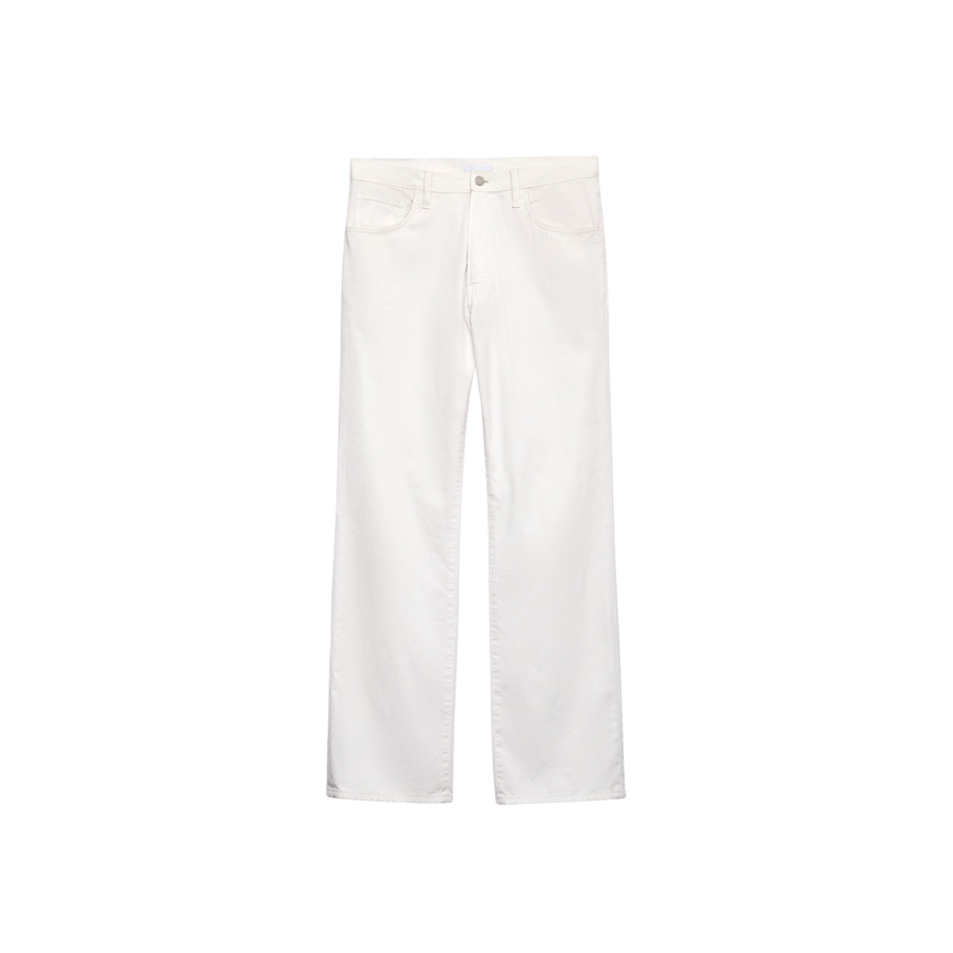 Pantalon jean PRADA cinq poches piqué coton écru côtelé