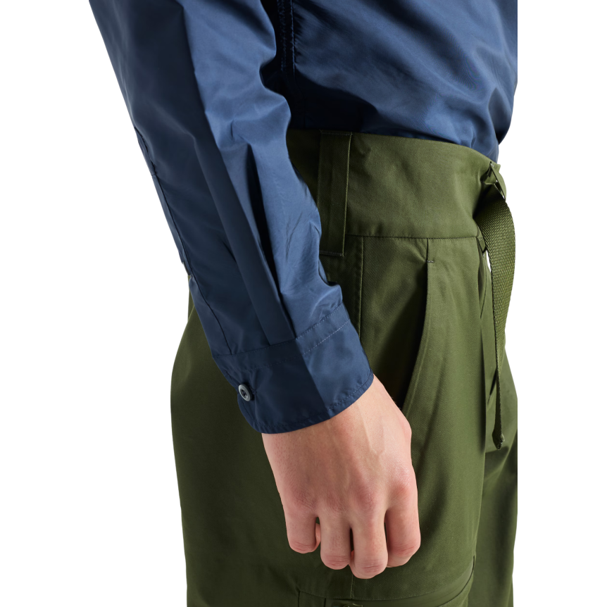 Chemise manche longue PRADA Re nylon bleu marine poche poitrine logo