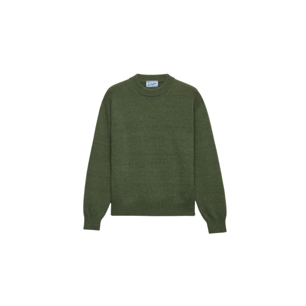 Pull col rond PRADA Re Cachemire vert foret kaki