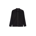 Chemise zippée coton noir triangle métal émail