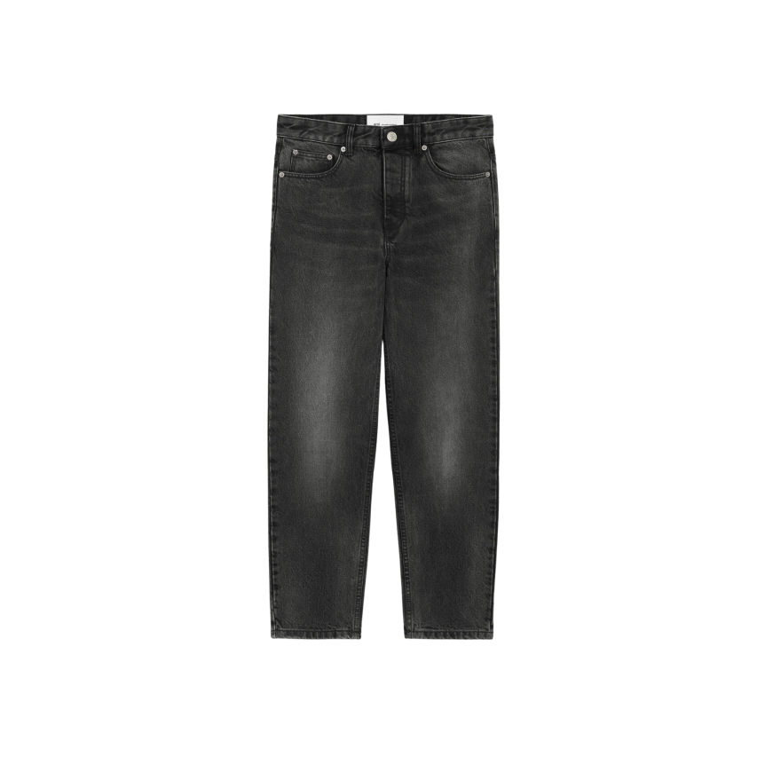 Pantalon Jean AMI Paris Tapered fit coton denim noir délavé