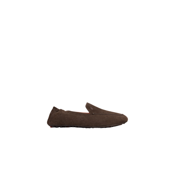 Mocassin BERLUTI Far Niente Cuir d'agneau velours marron chocolat