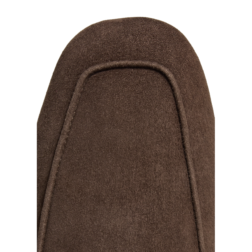 Mocassin BERLUTI Far Niente Cuir d'agneau velours marron chocolat