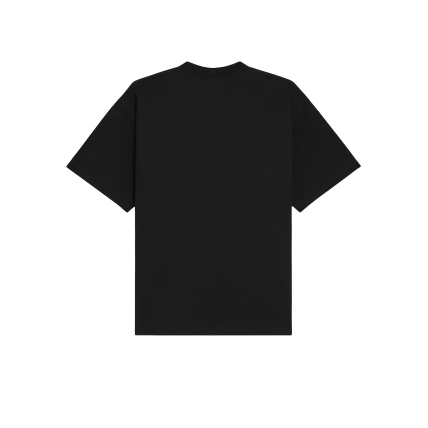 T-shirt CELINE col rond jersey coton blanc broderie logo Triomphe bleu