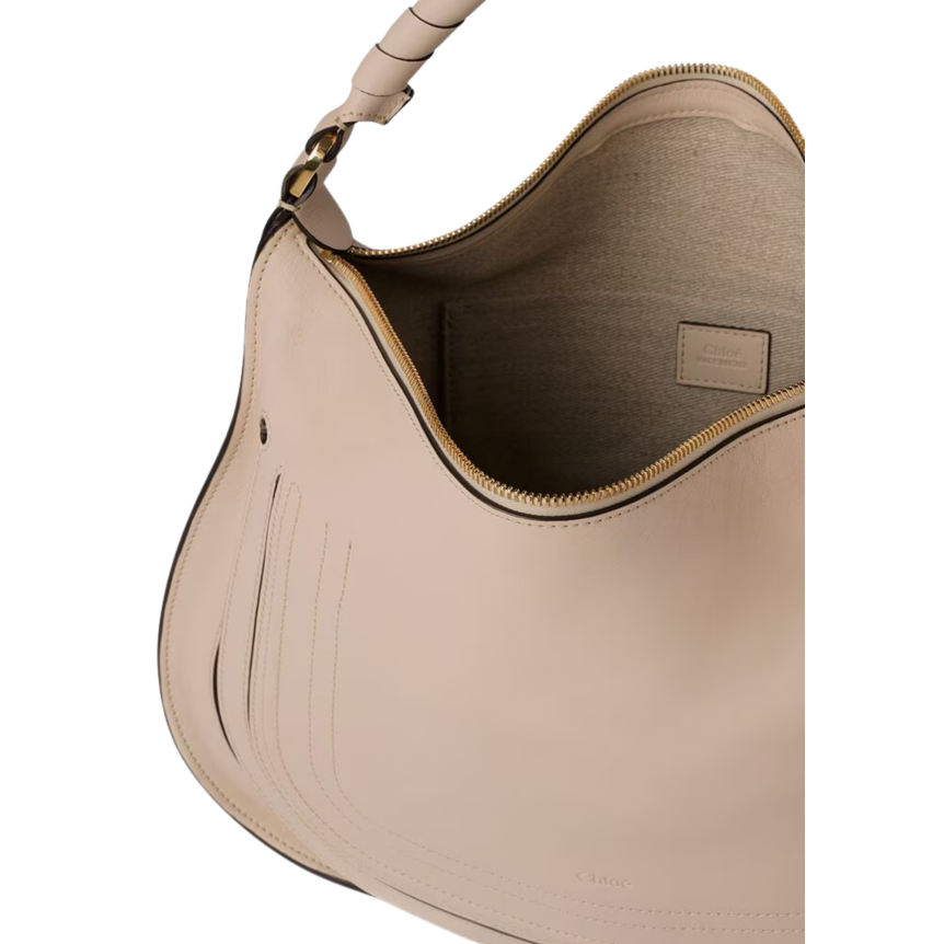 Sac porté épaule CHLOE Marcie moyen cuir veau lisse beige nude