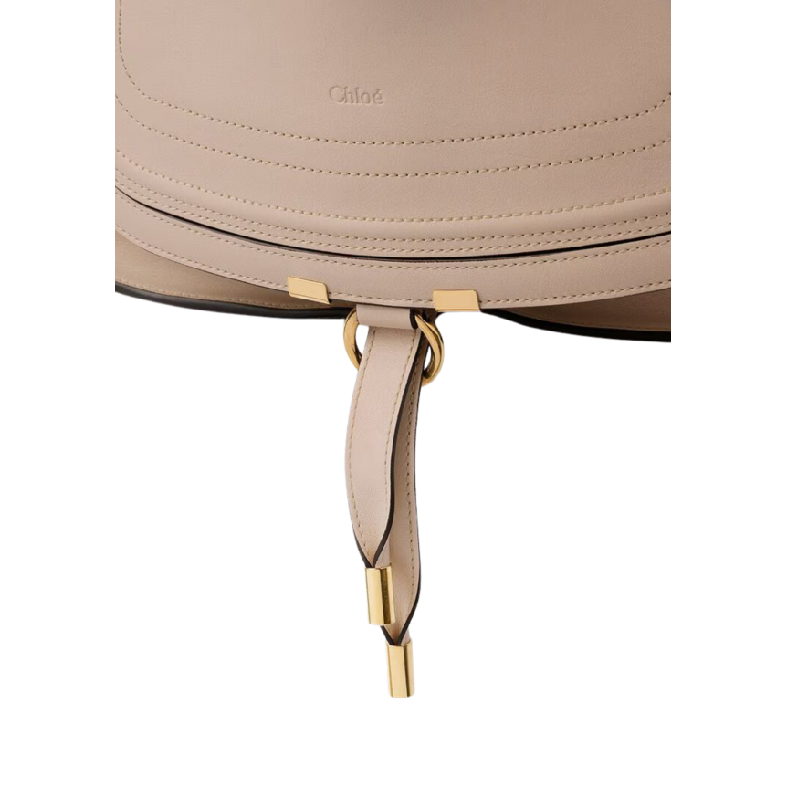 Sac porté épaule CHLOE Marcie moyen cuir veau lisse beige nude