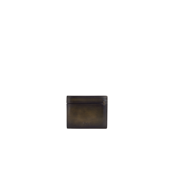 Portefeuille Compact BERLUTI Makore Slim Gaspard Cuir veau Venezia kaki
