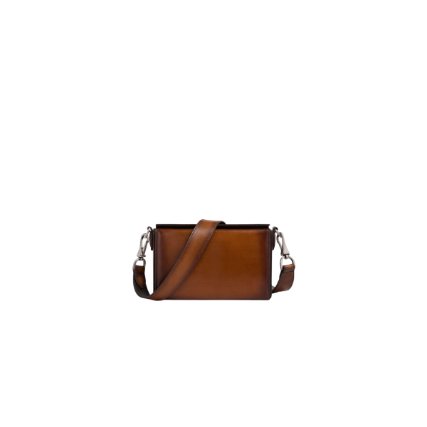 Sac Bandoulière BERLUTI Un Jour De Poche Cuir de veau Venezia Cacao intenso