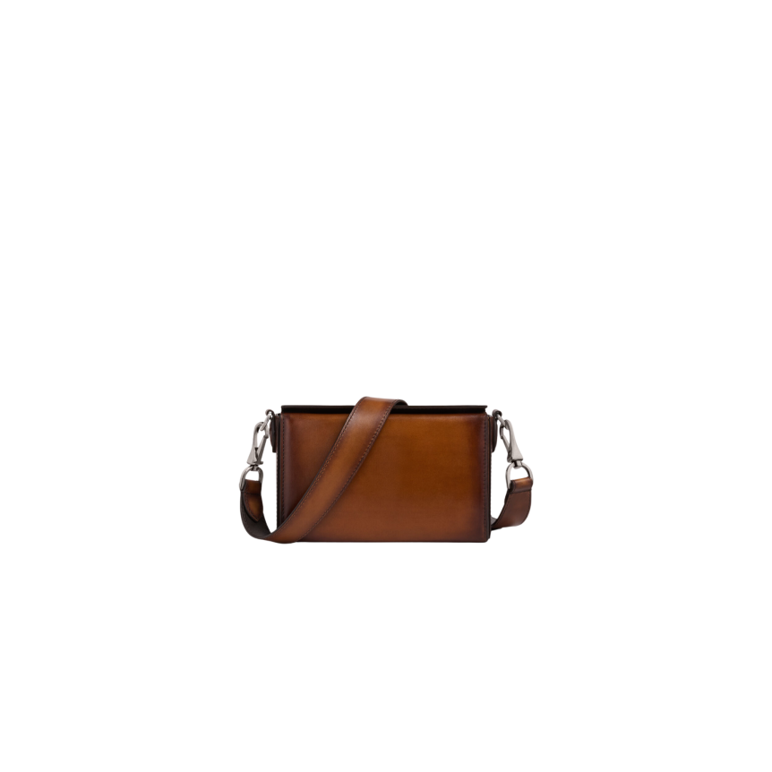 Sac Bandoulière BERLUTI Un Jour De Poche Cuir de veau Venezia Cacao intenso
