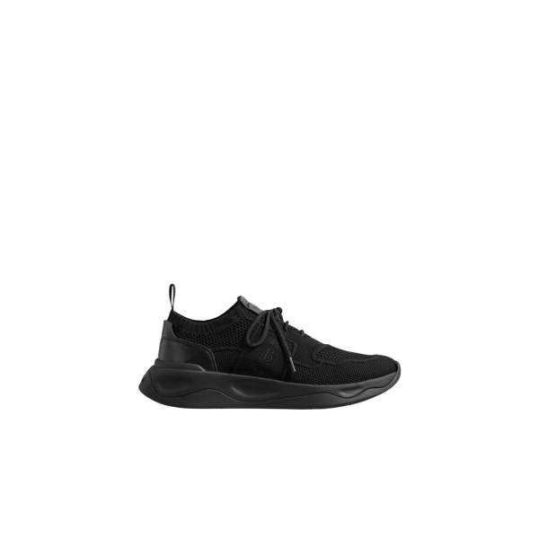 Basket BERLUTI Shadow Lin mesh cuir de veau noir