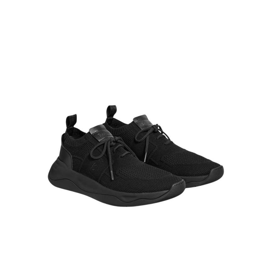 Basket BERLUTI Shadow Lin mesh cuir de veau noir