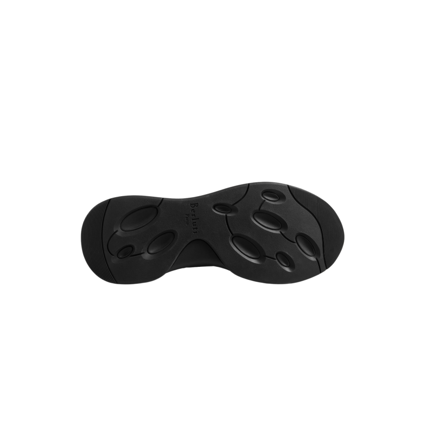 Basket BERLUTI Shadow Lin mesh cuir de veau noir