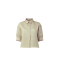 Blouse manche longue organza de soie kaki clair