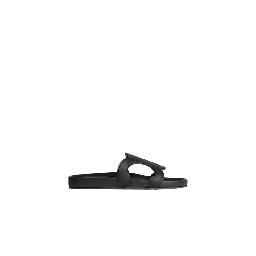 Mule sandale CELINE cuir noir Triomphe