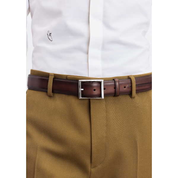 Ceinture Classic BERLUTI Cuir de veau Venezia marrone intenso