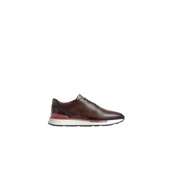 Baskets Sneaker BERLUTI Richelieu Alessandro Fast Track Cuir veau Venezia marrone intenso