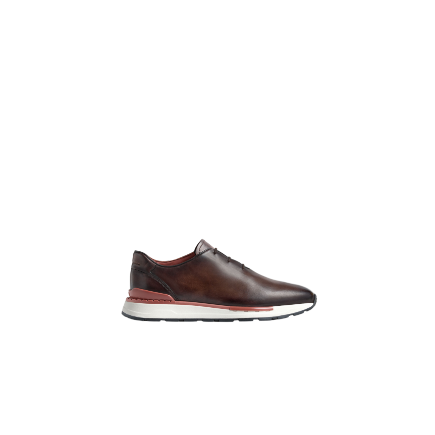 Baskets Sneaker BERLUTI Richelieu Alessandro Fast Track Cuir veau Venezia marrone intenso