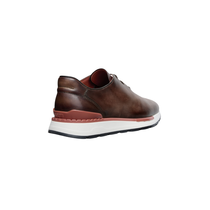 Baskets Sneaker BERLUTI Richelieu Alessandro Fast Track Cuir veau Venezia marrone intenso