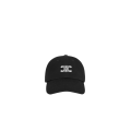 casquette baseball gabardine de coton noir triomphe blanc