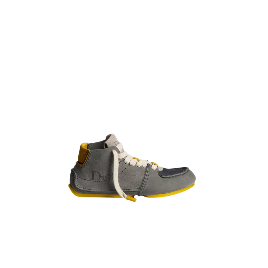 Basket Bottine à lacets DIOR Roadie daim gris jaune bleu