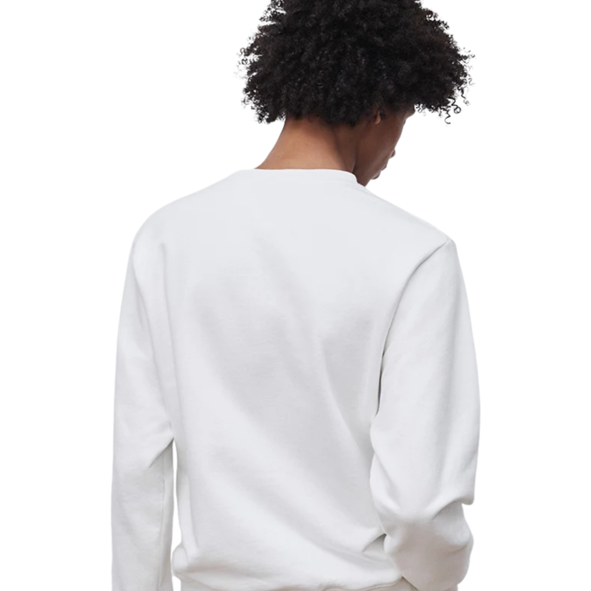 Sweatshirt relax DIOR molleton de coton blanc broderie Clover trefle vert
