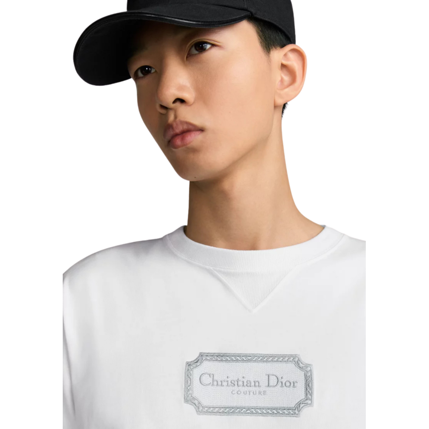 T-shirt col rond DIOR relax jersey de coton blanc Christian Dior Couture 1947