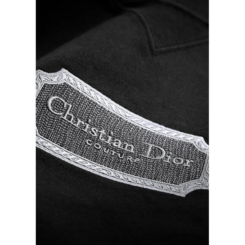 T-shirt col rond DIOR relax jersey de coton noir Christian Dior Couture 1947