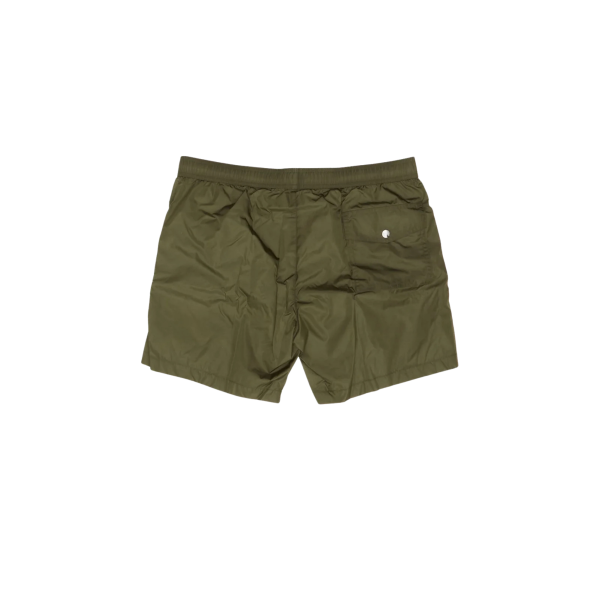 Short de bain MONCLER kaki bande beige
