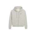Sweat-shirt zippé à capuche Hoodie molleton coton gris cœur noir