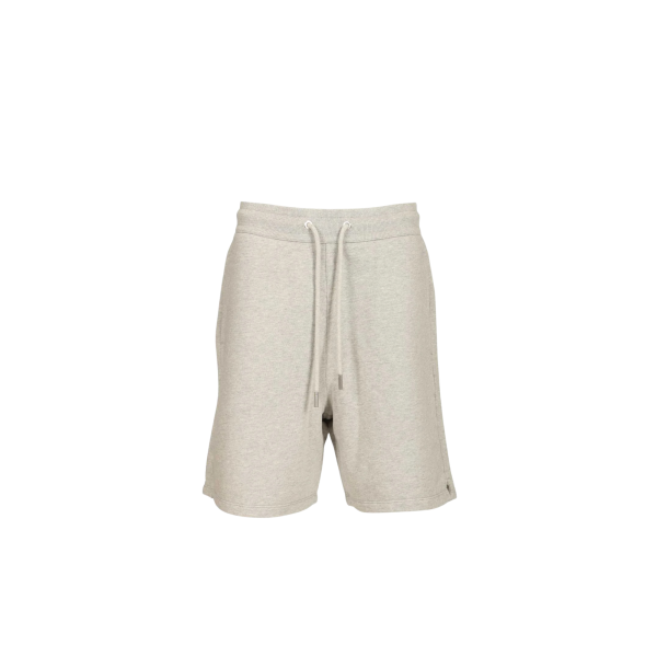 AMI Paris Short molleton coton gris cœur noir