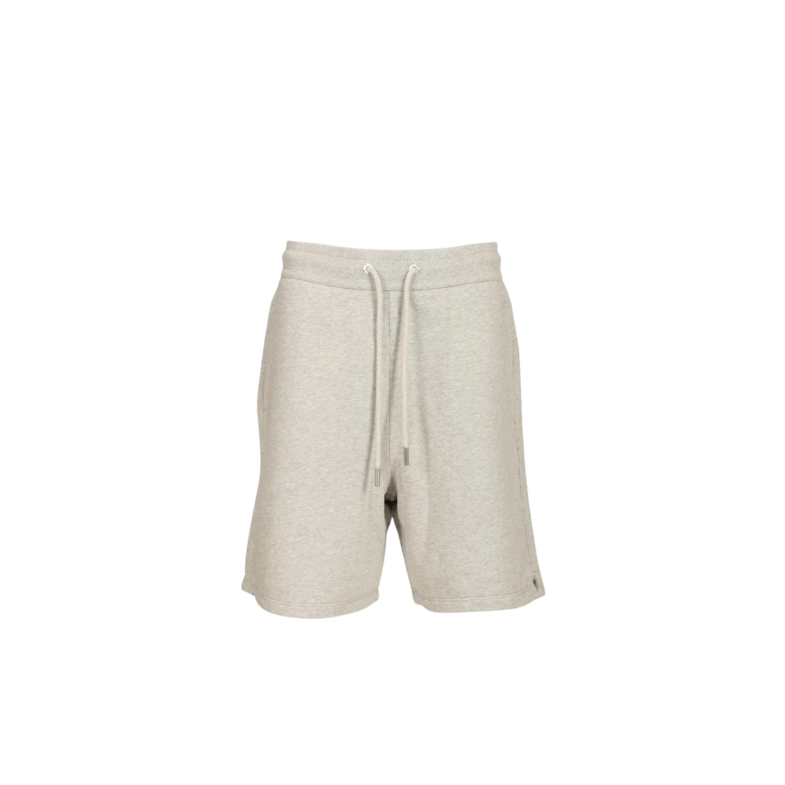 AMI Paris Short molleton coton gris cœur noir