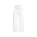 Pantalon large coton mélangé interlock Couture blanc