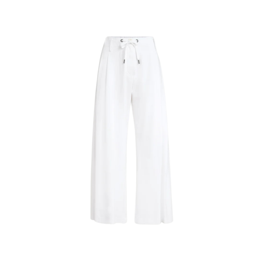 Pantalon large BRUNELLO CUCINELLI coton mélangé interlock Couture blanc