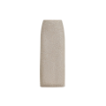 Jupe longue Dazzling Texture maille mohair et laine beige paillettes