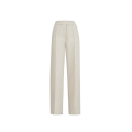 Pantalon Loose Track lin coton beige motif chevron