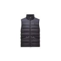 Gilet doudoune fine sans manches Lechtal bleu marine logo noir Moncler Grenoble