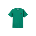 T-shirt manche courte col rond coton vert gazon logo
