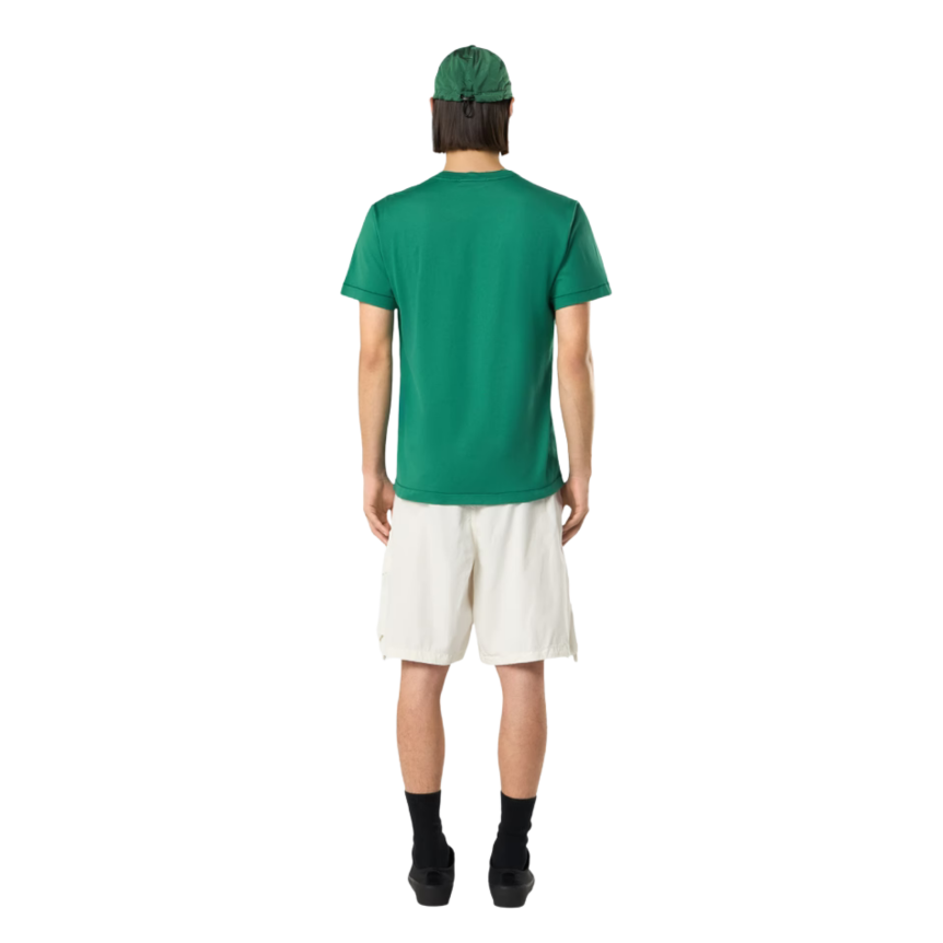T-shirt manche courte STONE ISLAND col rond coton vert gazon logo