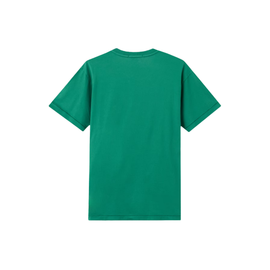 T-shirt manche courte STONE ISLAND col rond coton vert gazon logo