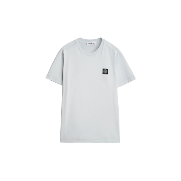T-shirt col rond manche courte STONE ISLAND Coton gris perle logo Compass