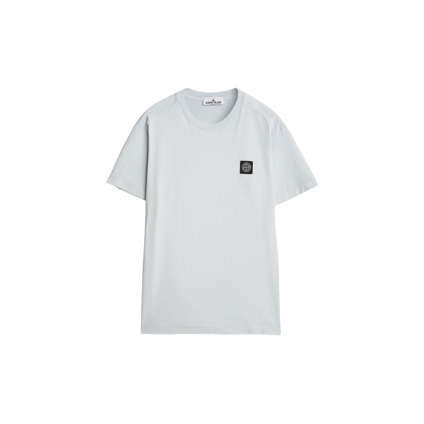 T-shirt col rond manche courte STONE ISLAND Coton gris perle logo Compass