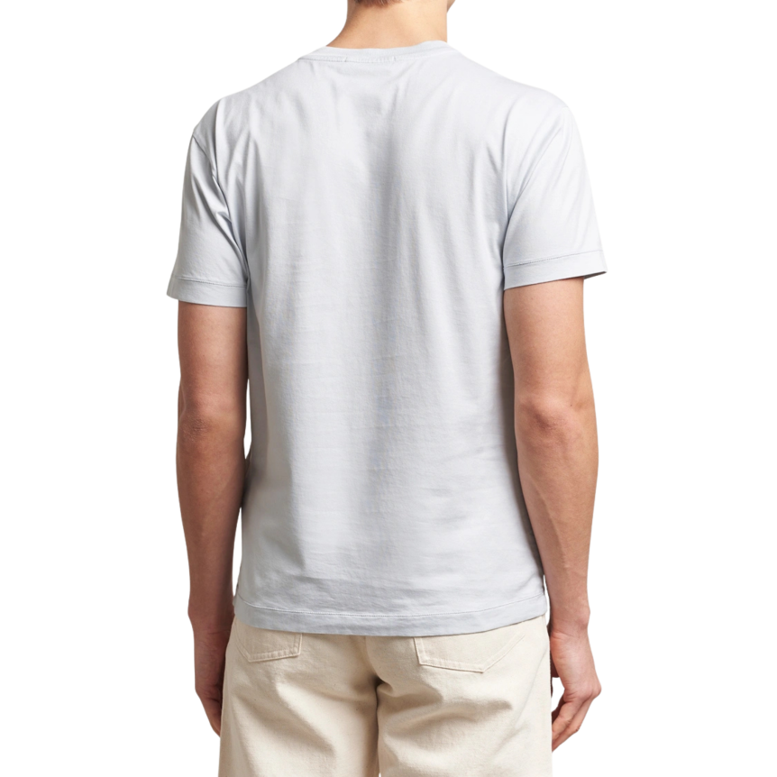 T-shirt col rond manche courte STONE ISLAND Coton gris perle logo Compass
