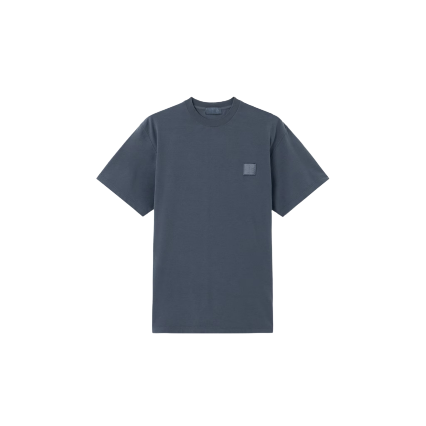 T-shirt col rond manche courte STONE ISLAND slim coton bleu ardoise Collection Ghost