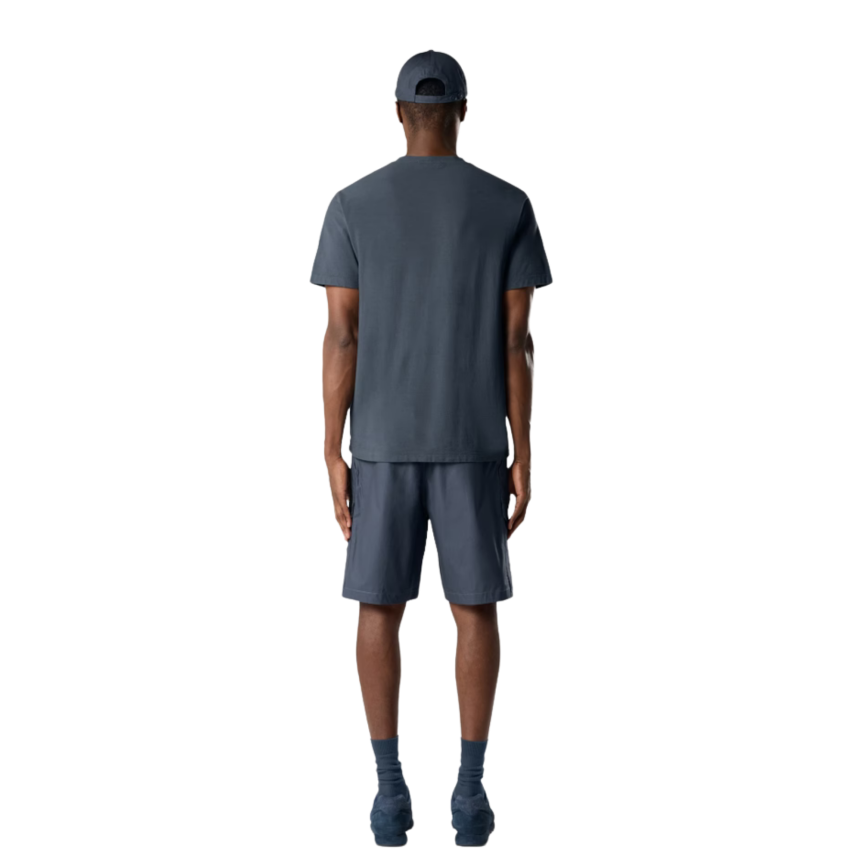 T-shirt col rond manche courte STONE ISLAND slim coton bleu ardoise Collection Ghost