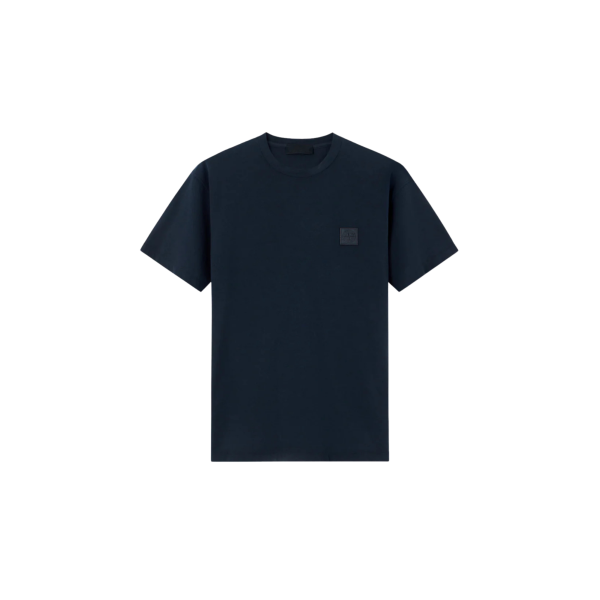 T-shirt col rond manche courte STONE ISLAND  coton bleu marine Collection Ghost