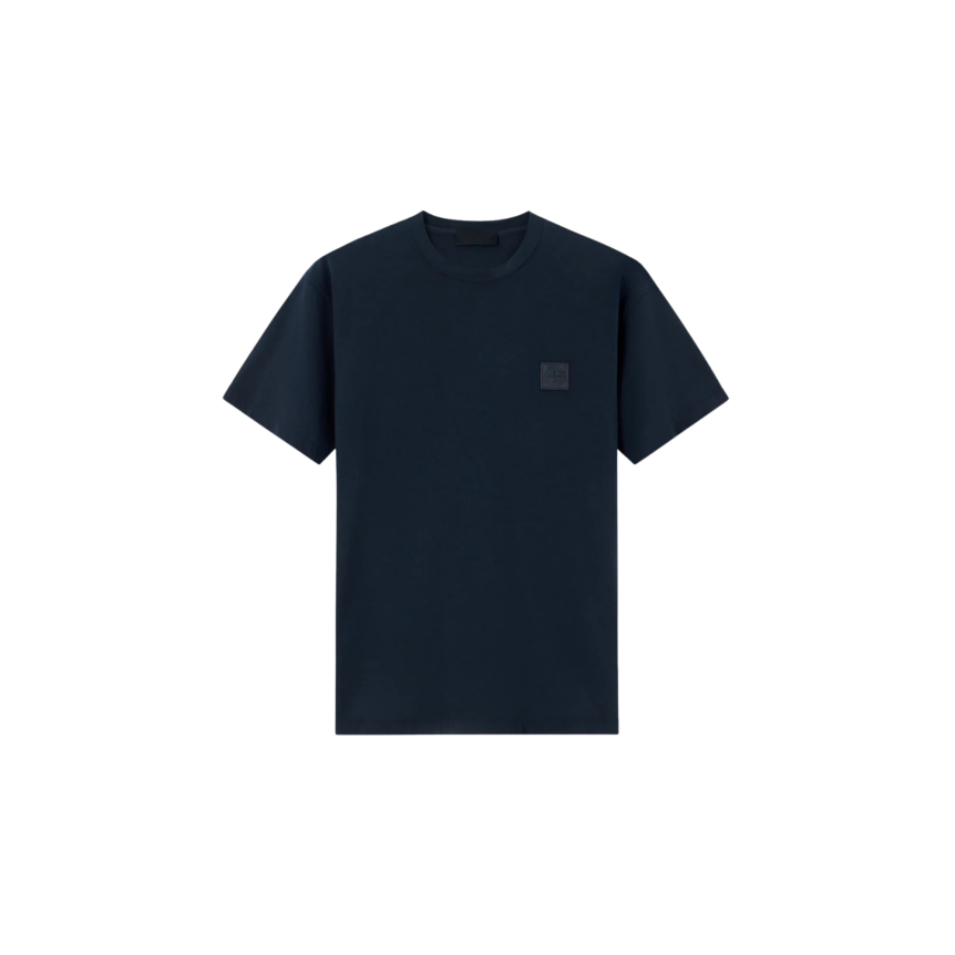 T-shirt col rond manche courte STONE ISLAND  coton bleu marine Collection Ghost