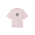 T-shirt manche courte coton rose imprimé Paintball dos