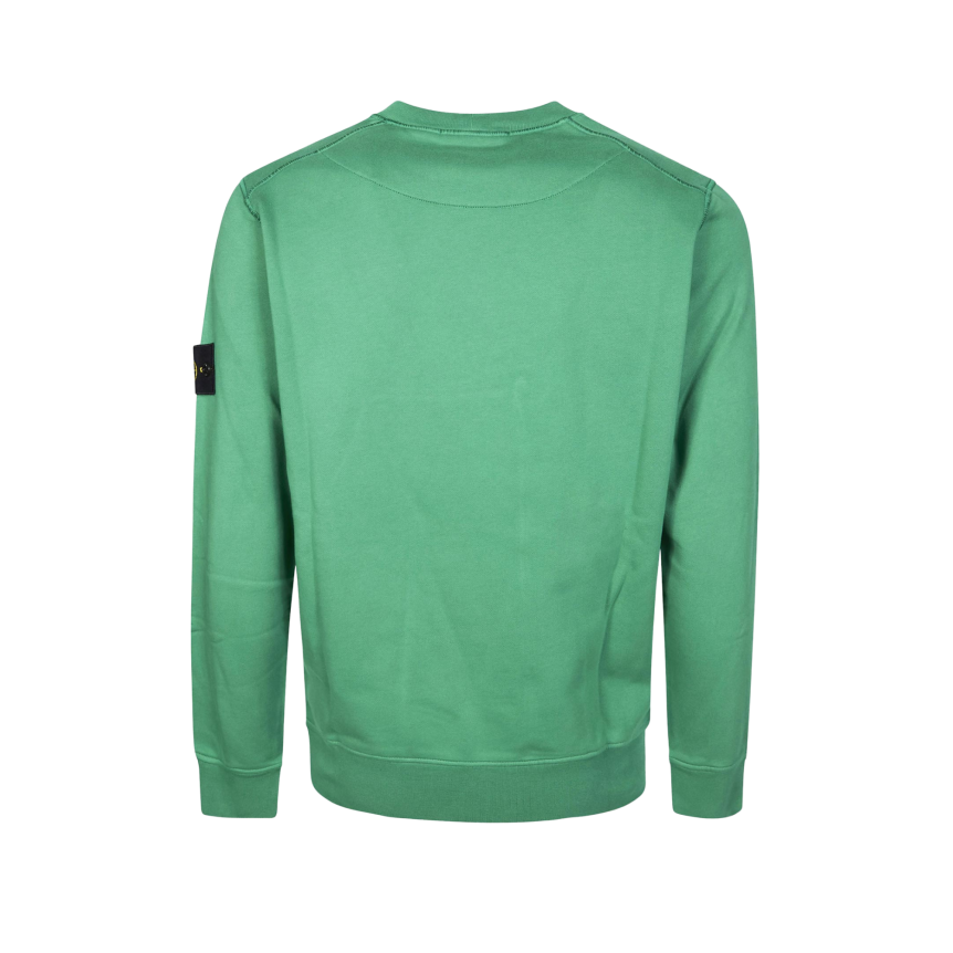 Sweat-shirt ras-du-cou STONE ISLAND regular manche raglan coton vert gazon